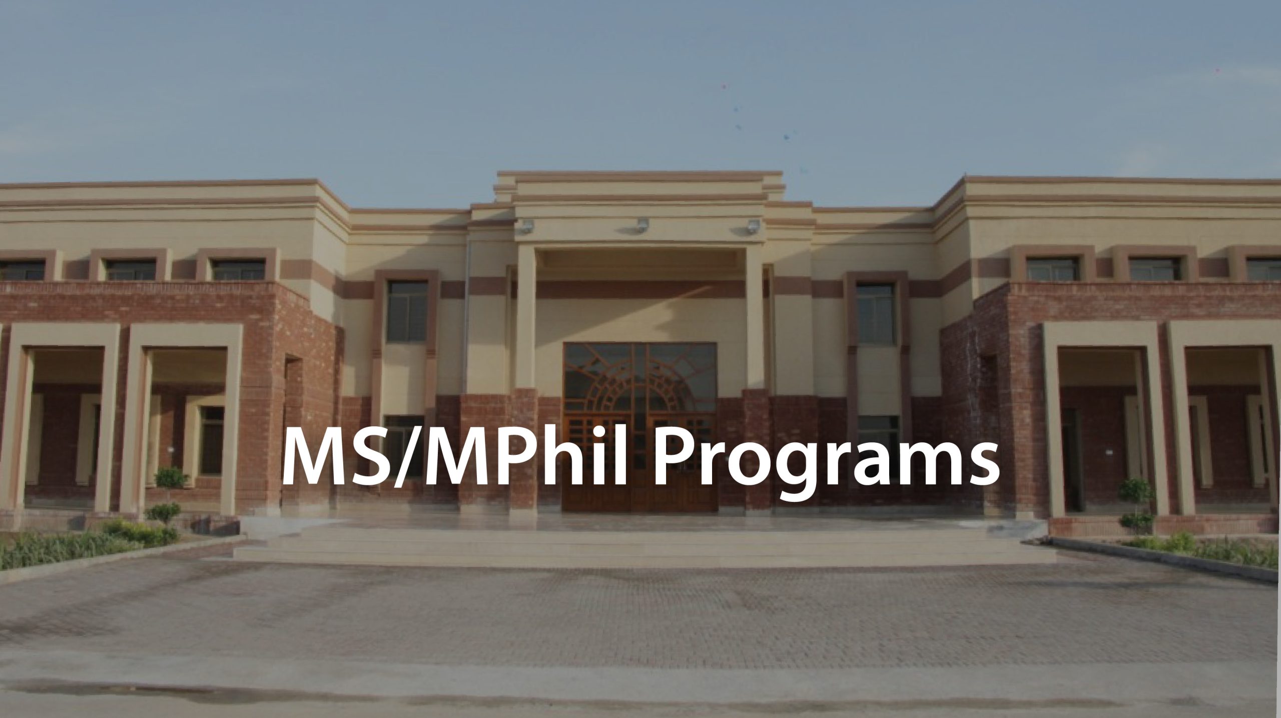 MS/MPhil Programs